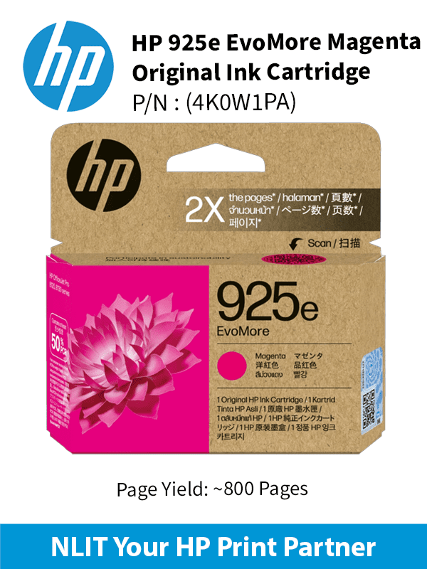 HP 925e EvoMore Magenta Original Ink Cartridge