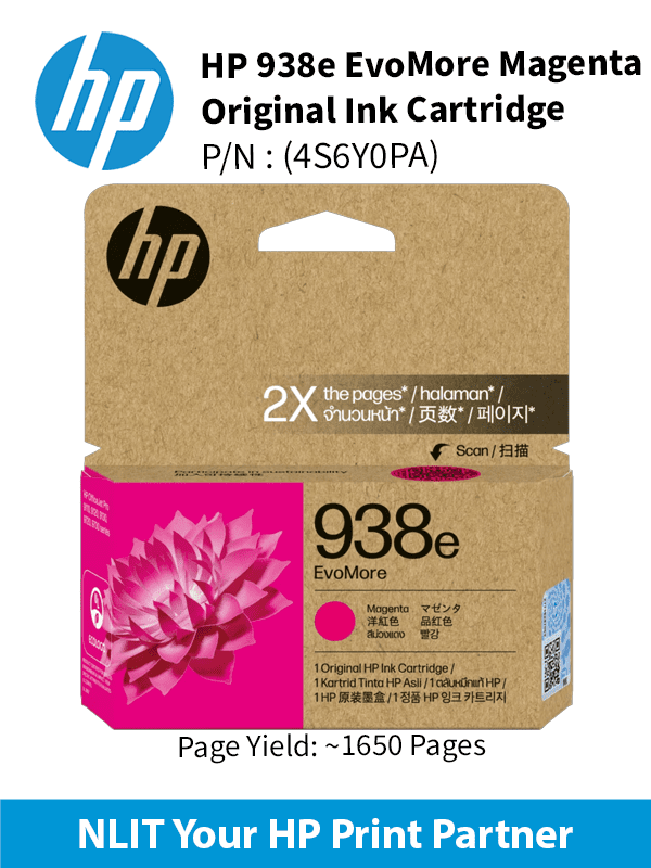 HP 938e EvoMore Magenta Original Ink Cartridge