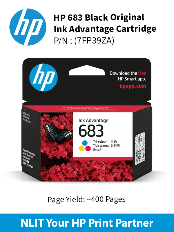 HP 683 Black Original Ink Advantage Cart (New)