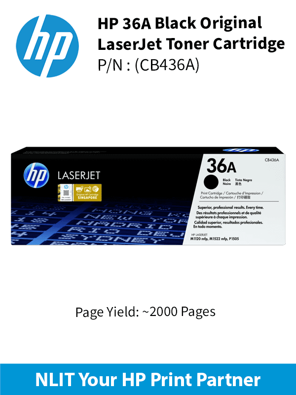HP 36A Black Ctrg : 2000pgs : CB436A