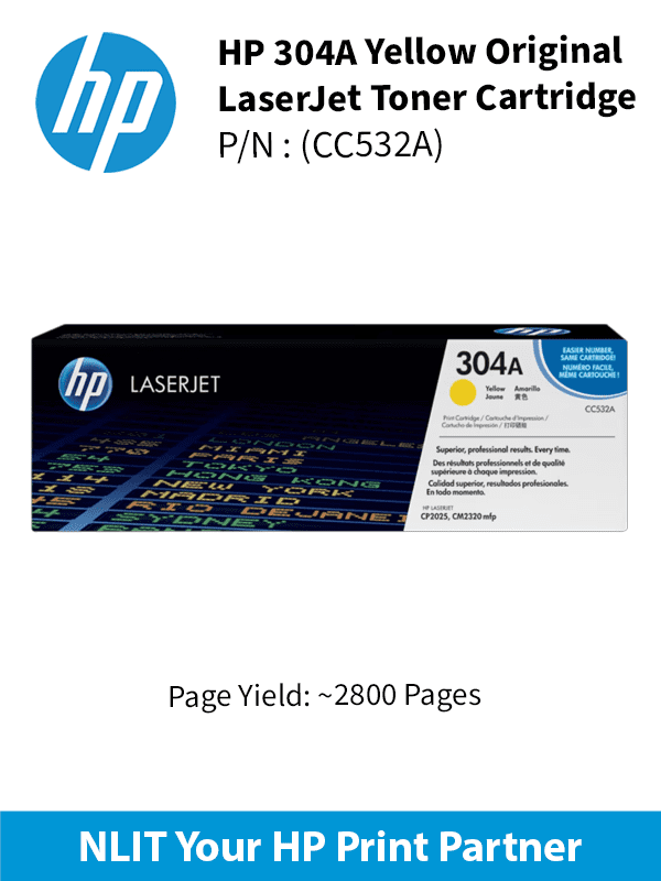 HP 304A Yellow 800pgs CC532A