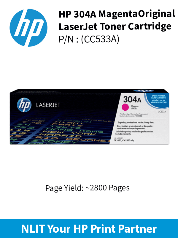 HP 304A Magenta 800pgs CC533A
