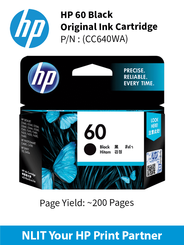 HP 60 Black Ink Cartridge