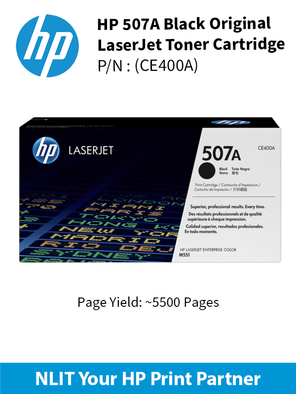 HP 507A Black 5500pgs CE400A