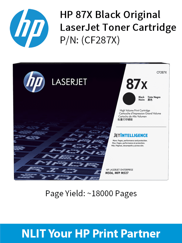 HP 87X Black 18000pgs CF287X