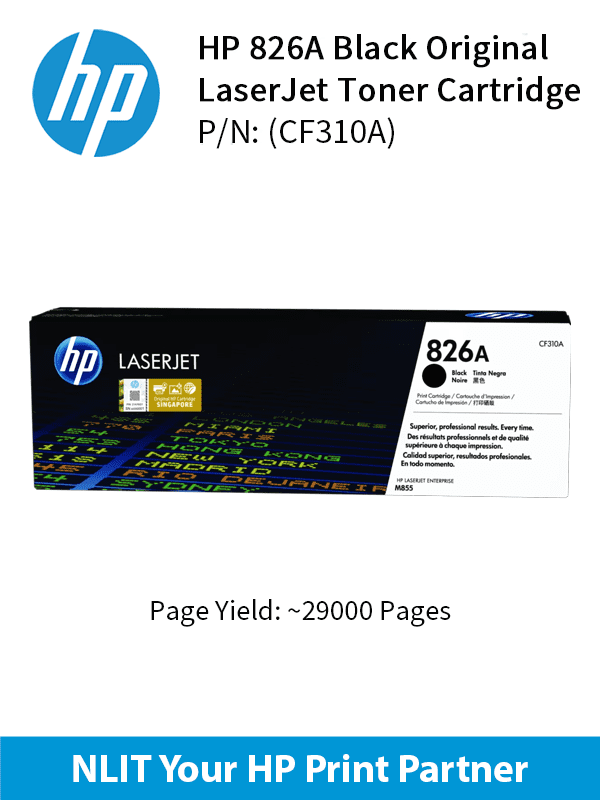 HP 826A Black 9000pgs CF310A