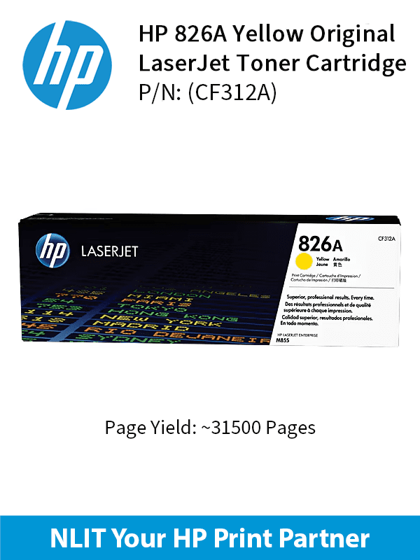 HP 826A Yellow 31500pgs CF312A