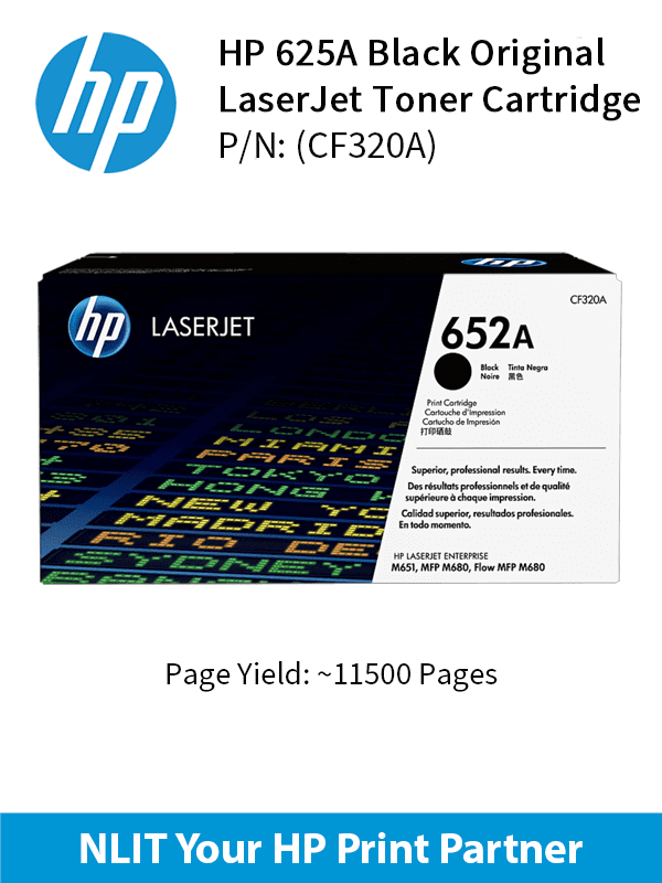 HP 652A Black LaserJet Toner Cartridge