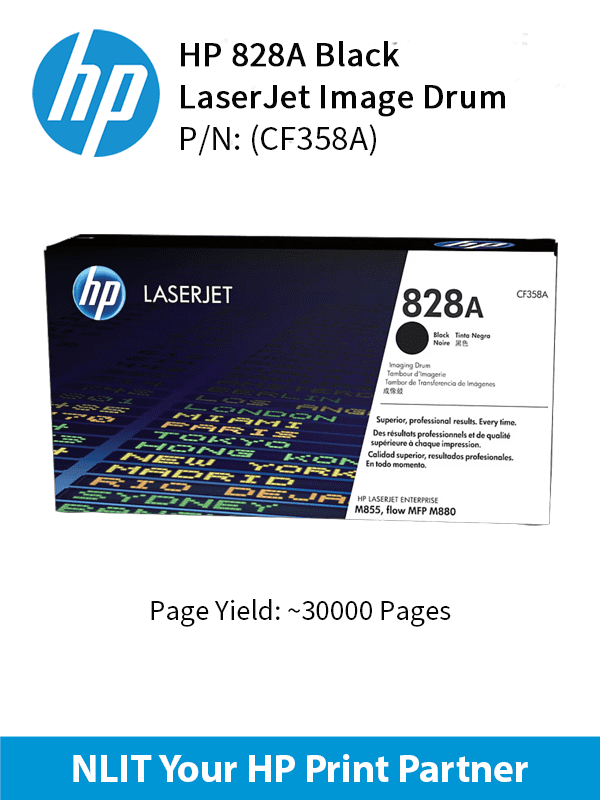 HP Original Toner : HP 828A Black : 30000pgs : CF358A : 2 Yrs Warranty CF358A