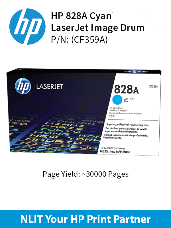 HP Original Toner : HP 828A Cyan : 30000pgs : CF359A : 2 Yrs Warranty CF359A