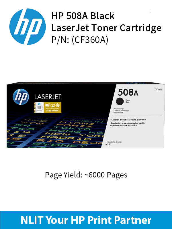 HP 508A Black 6000pgs CF360A