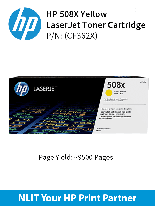 HP 508X Yellow 9500pgs CF362X