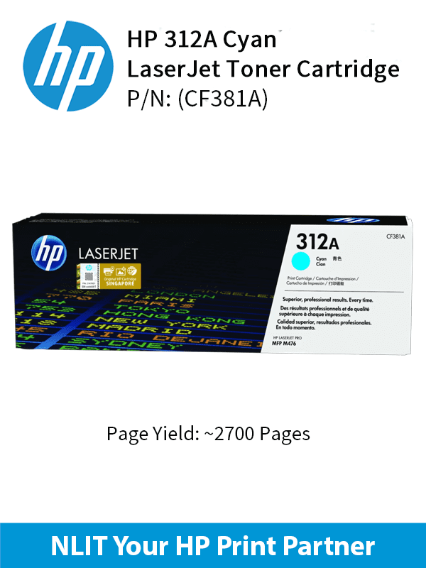 HP 312A Cyan 700pgs CF381A