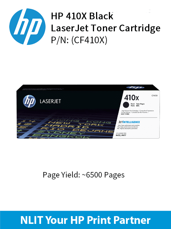 HP 410X Black 6500pgs CF410X