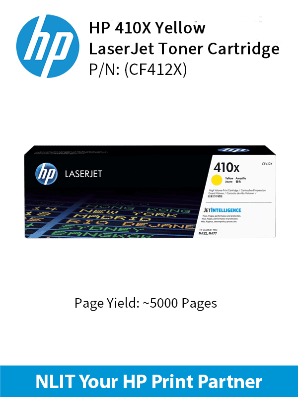 HP 410X Yellow 5000pgs CF412X