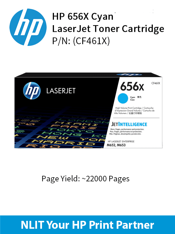HP 656X Cyan Original LaserJet Toner Cartridge