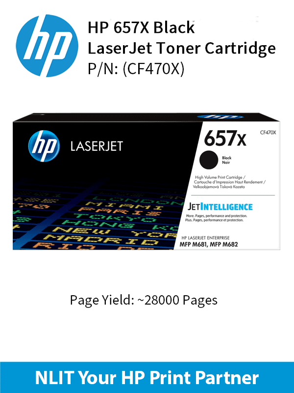 HP 657X Black Original LaserJet Toner Cartridge