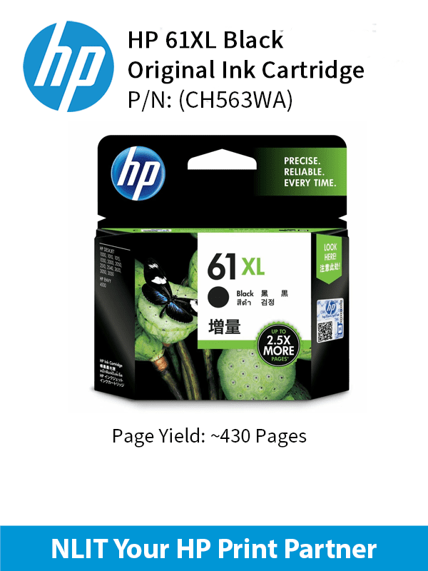 HP 61XL Black Ink Cartridge