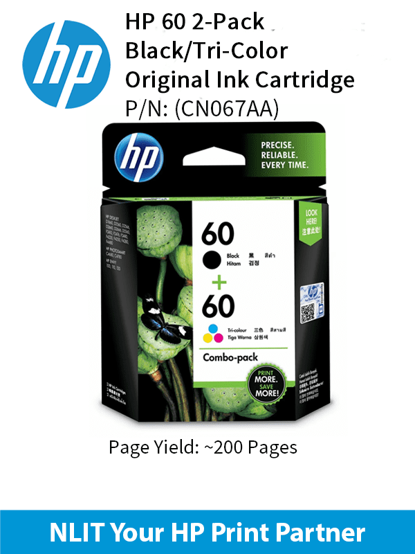 HP 60 Print Cartridge Combo Pack