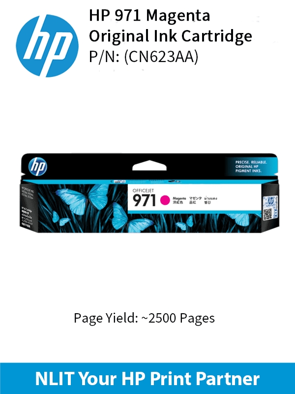 HP 971 Magenta Ink Cartridge 500pgs CN623AA