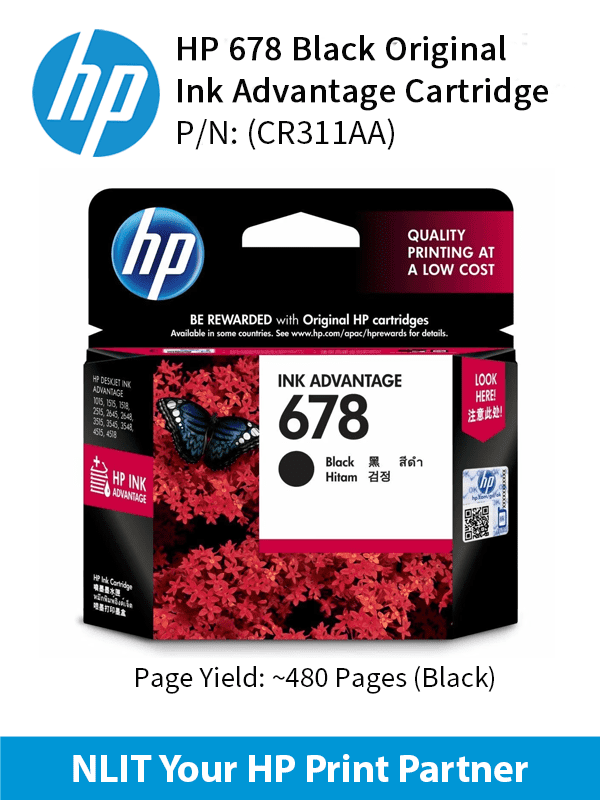 HP 678 Black Ink Cartridge