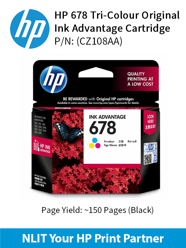 HP 678 Tri-color Ink Cartridge