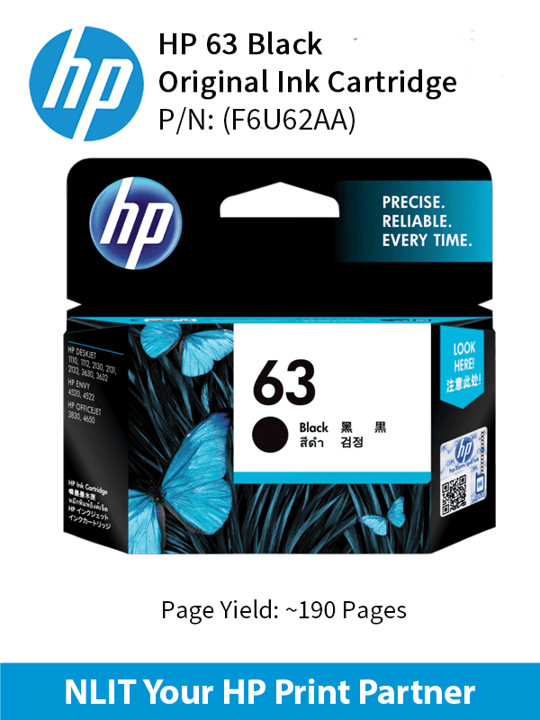 HP 63 Black Ink Cartridge