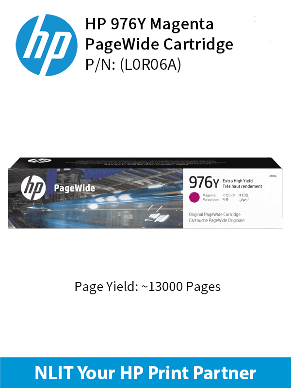 HP 976Y Magenta Ink Crtg 13000pgs L0R06A