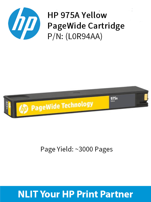 HP Original Toner : HP 975A Yellow : Std : 3,000pgs : L0R94AA