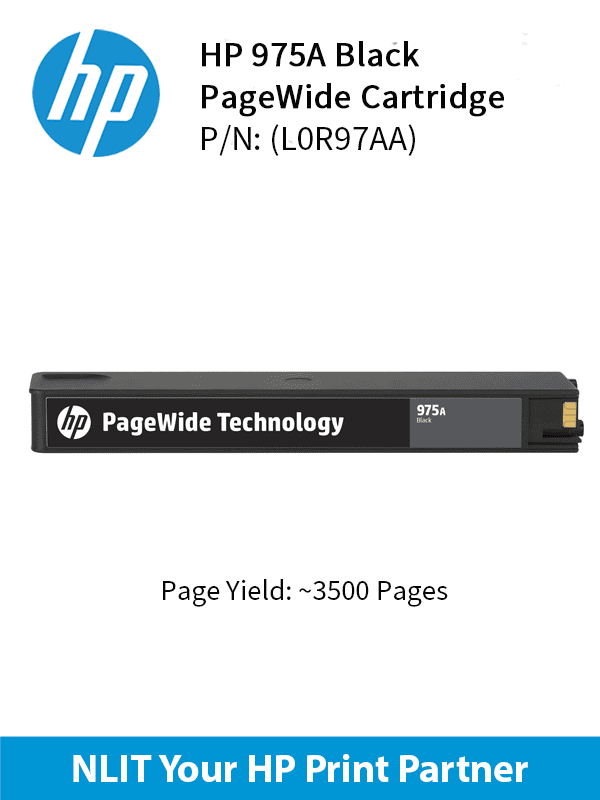 HP Original Toner : HP 975A Black : Standard : 3,500pgs : L0R97AA