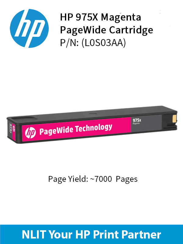 HP Original Toner : HP 975X Magenta : Large  : 7,000pgs : L0S03AA