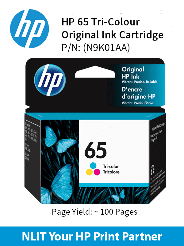 HP 65 Tri-color Original Ink Cartridge