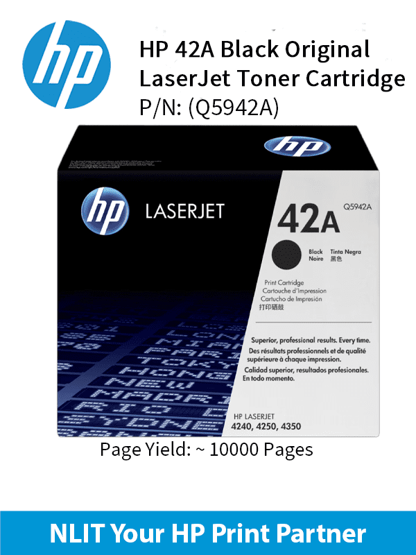 HP 42A Black 10000pgs Q5942A