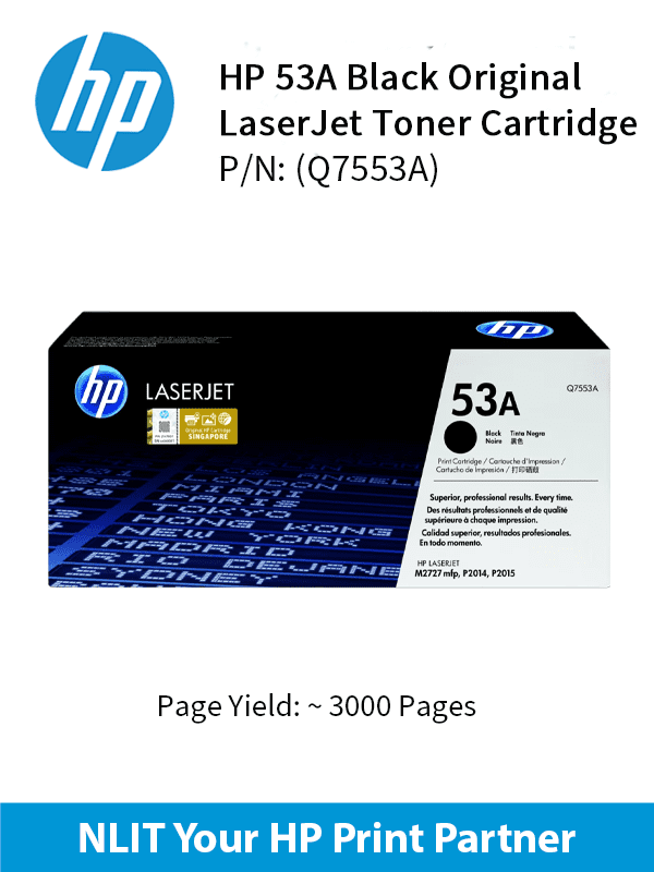HP 53A Black 3000pgs Q7553A