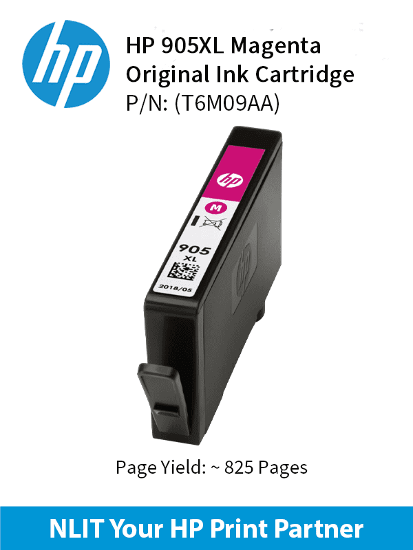 HP 905XL Magenta Original Ink Cartridge : 415 pgs : T6M09AA