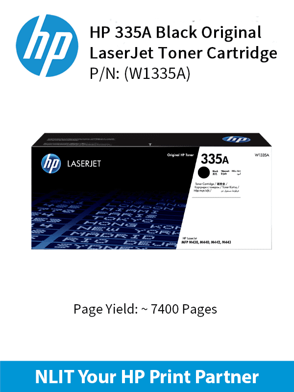 HP Original Toner : HP  Black  : 7400pgs : W1335A : 2 Yrs Warranty W1335A