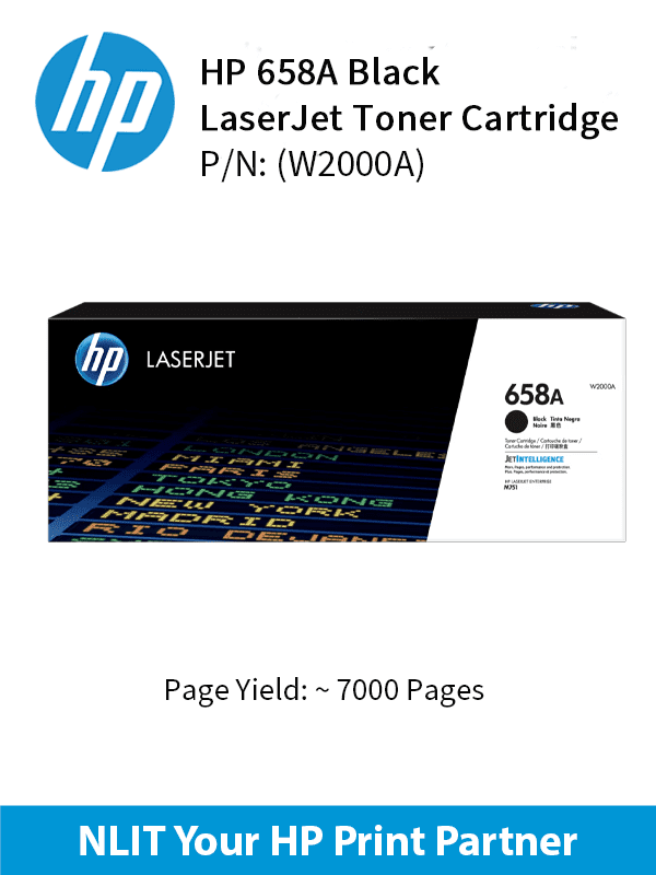 HP 658A Black LaserJet Toner Cartridge