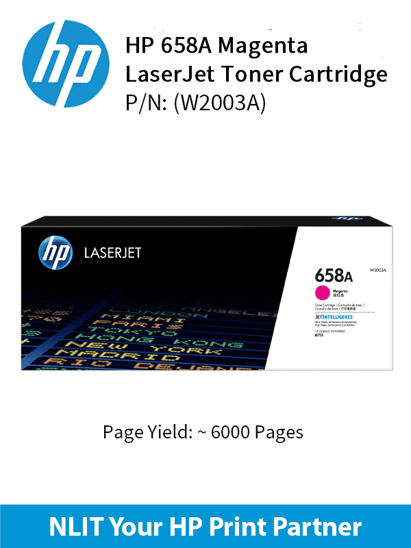 HP 658A Magenta LaserJet Toner Cartridge