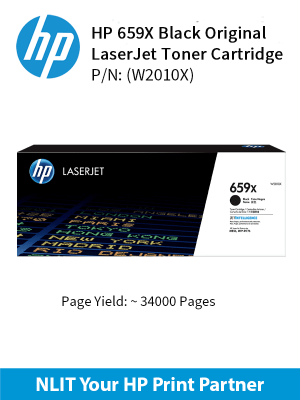 HP Original Toner : HP 659X Black  : 34000pgs : W2010X : 2 Yrs Warranty W2010X