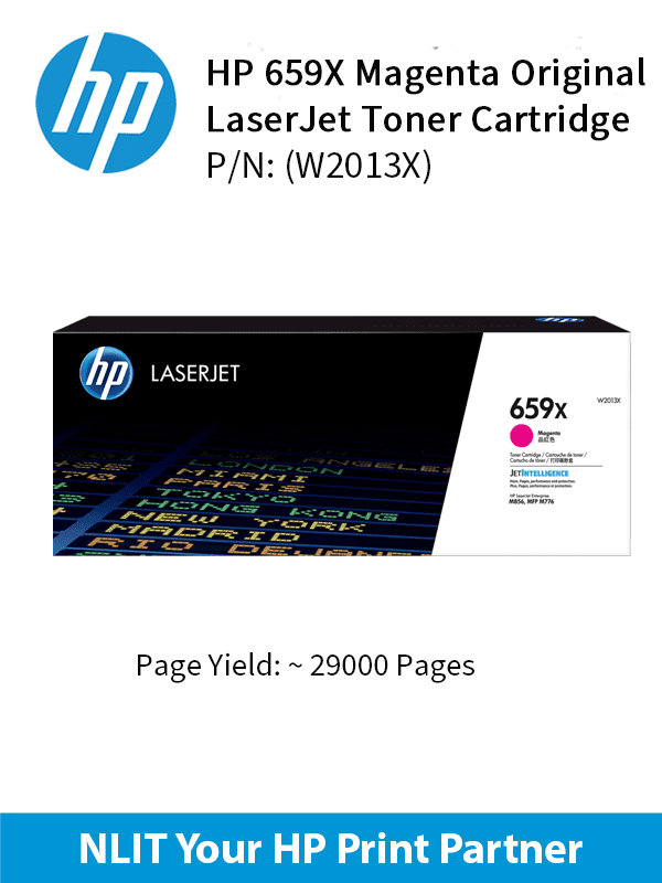 HP Original Toner : HP 659X Magenta : 29000pgs : W2013X : 2 Yrs Warranty W2013X