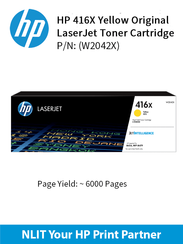 HP 416X High Yield Yellow Original LaserJet Toner Cartridge