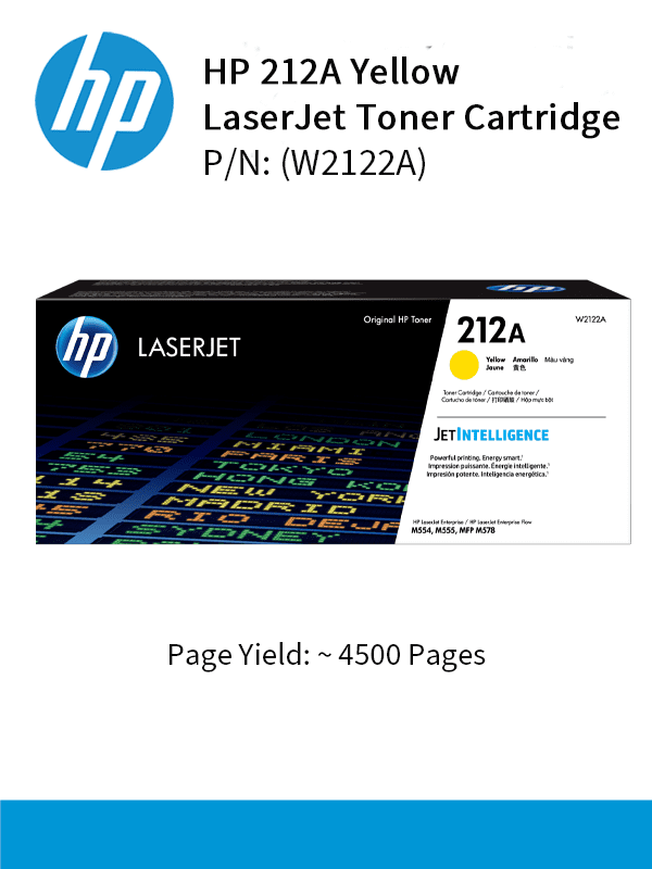 HP 212A Yellow 4500pgs W2122A