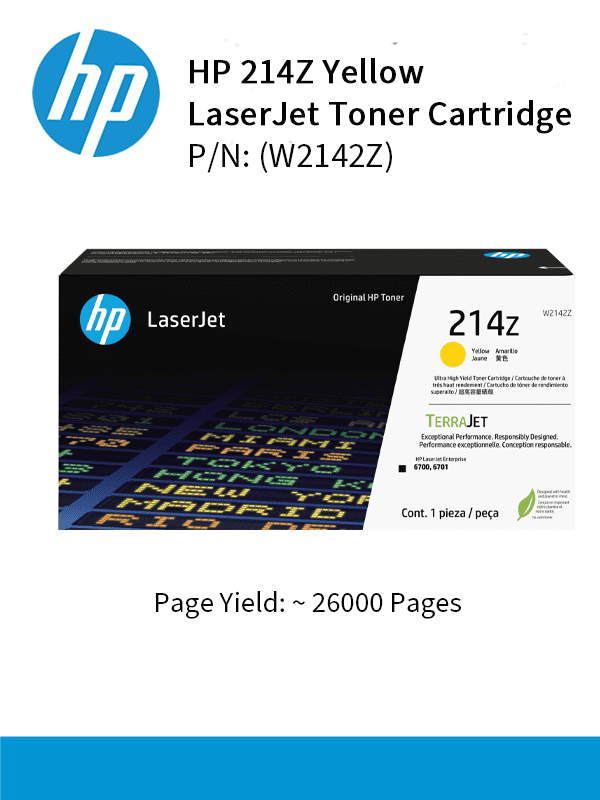 HP 214 Ultra High Yield Yellow 6000pgs W2142Z