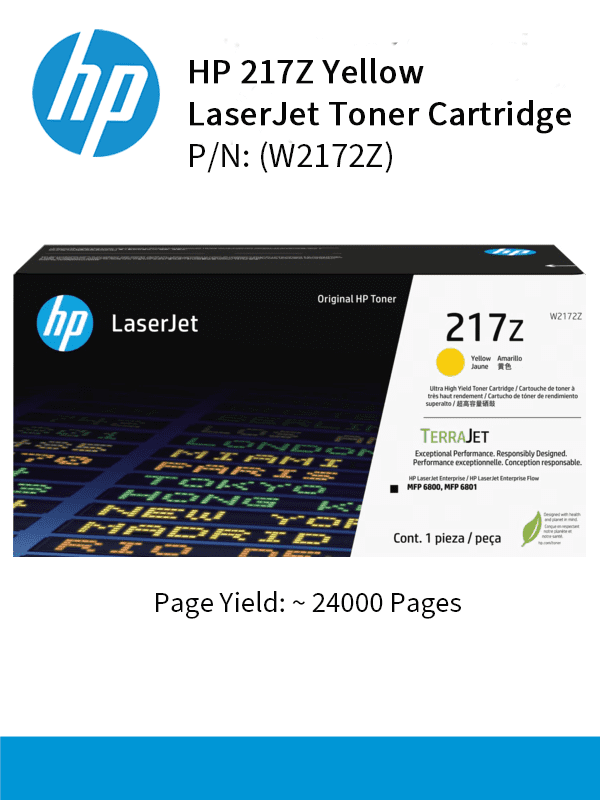 HP 217 Ultra High Yield Yellow 4000pgs W2172Z