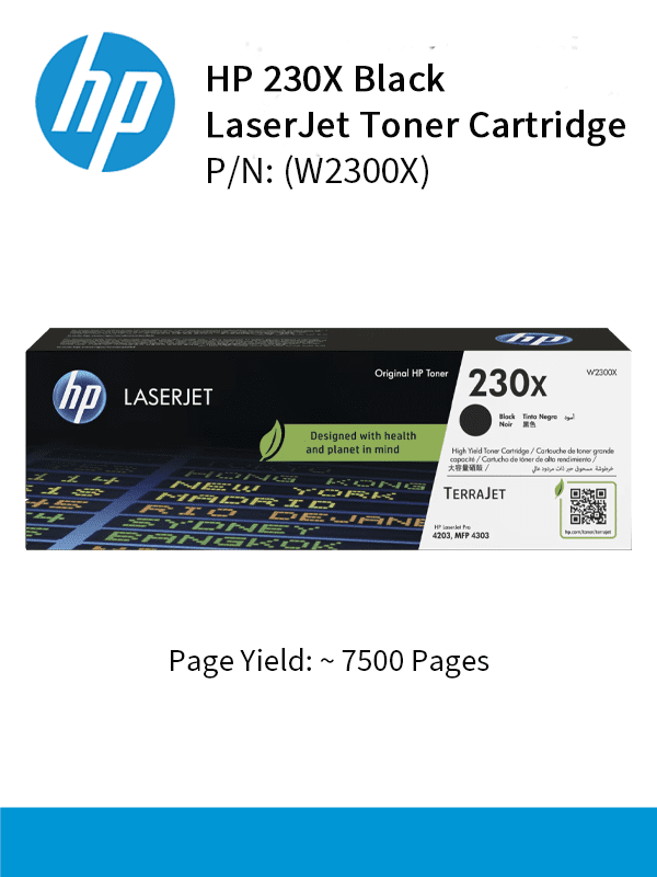 HP 230X High Yield Black  7500pgs W2300X