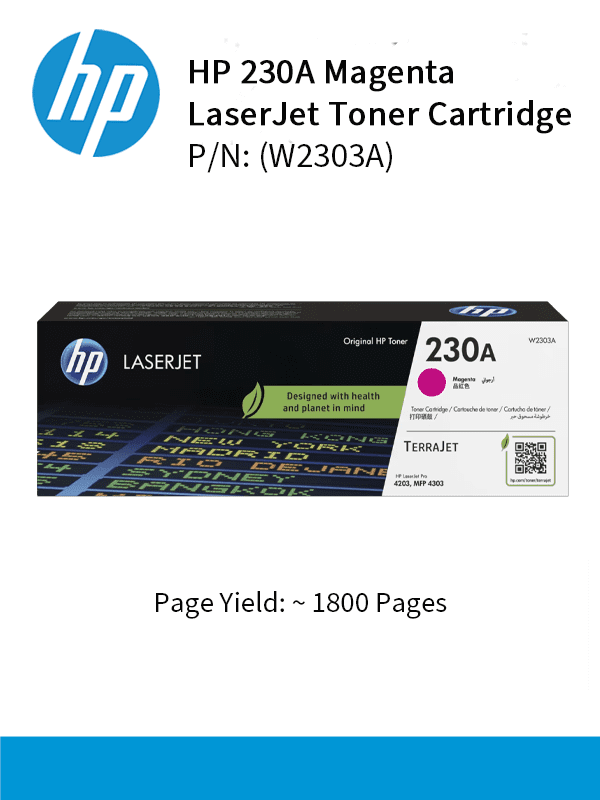 HP 230A Magenta 1800pgs W2303A