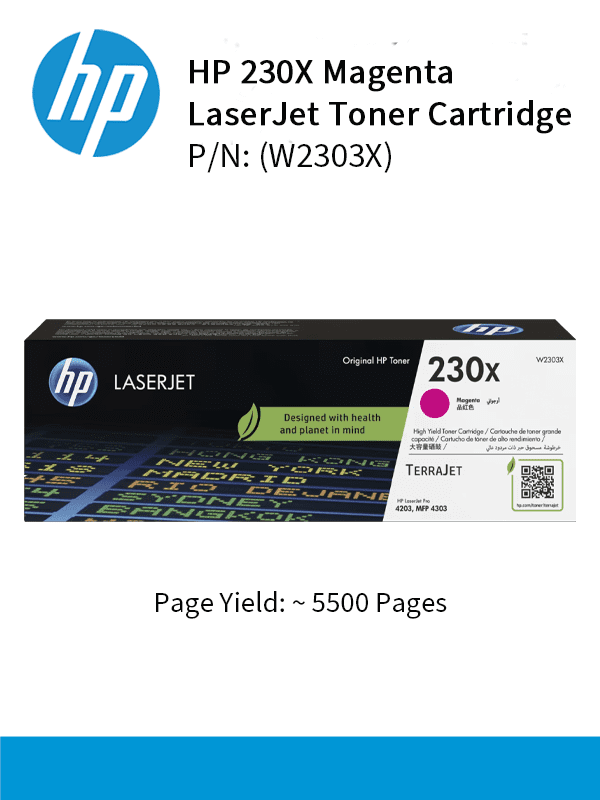 HP 230X High Yield Magenta 5500pgs W2303X