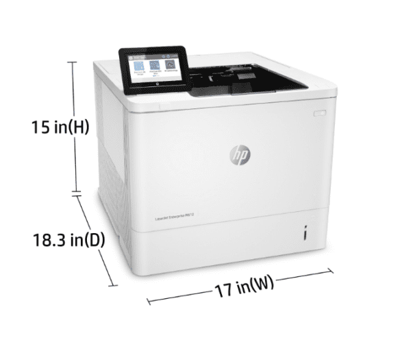 M612dn204.png HP LaserJet Enterprise M612dn (7PS86A) A4 Print only, Network, Duplex, 71ppm Black, 3 Yrs Warranty